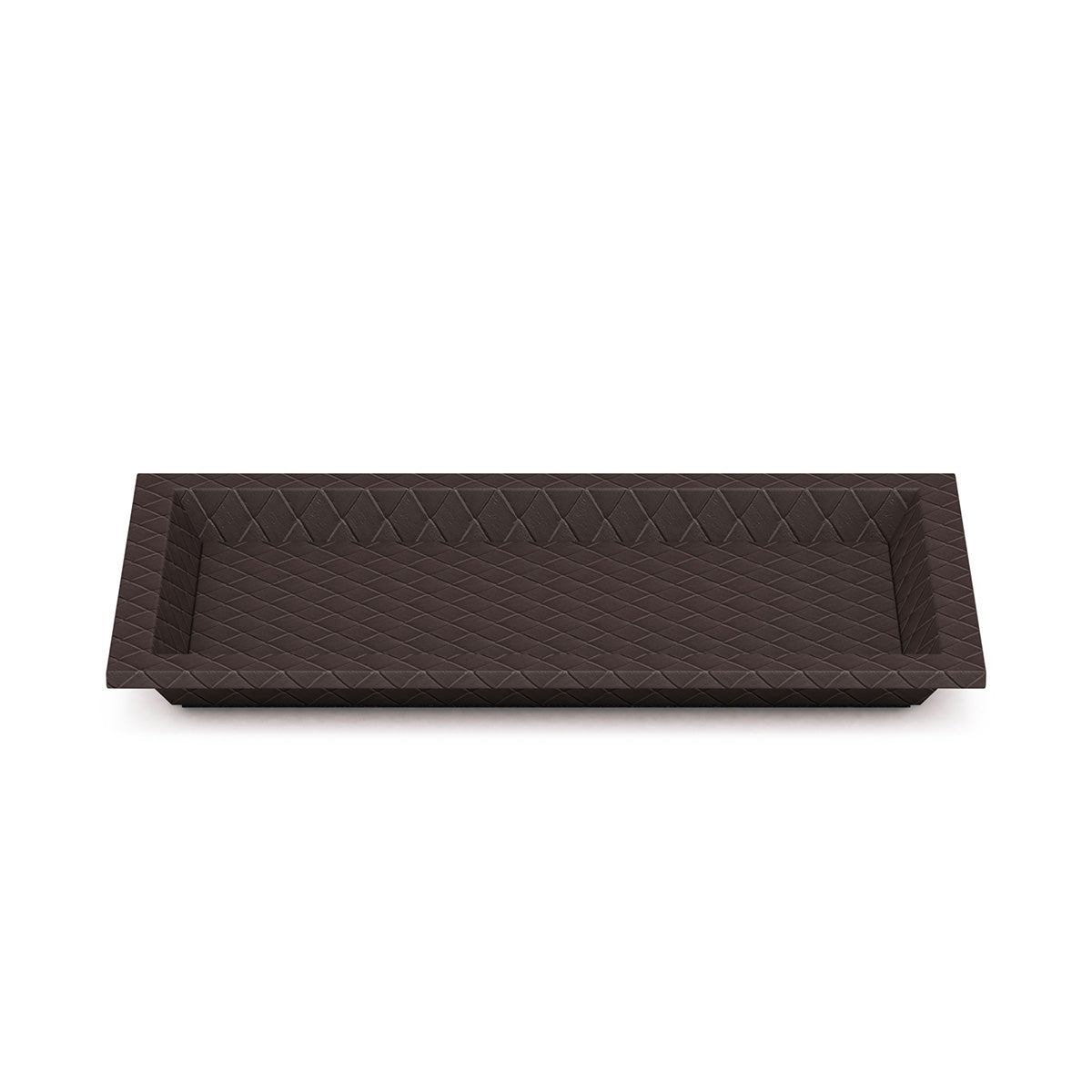 Valet Tray - Jumbo Woven Embossed Leather Match - Signature Collection