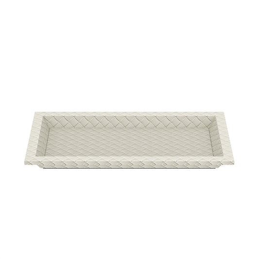 Valet Tray - Jumbo Woven Embossed Leather Match - Signature Collection