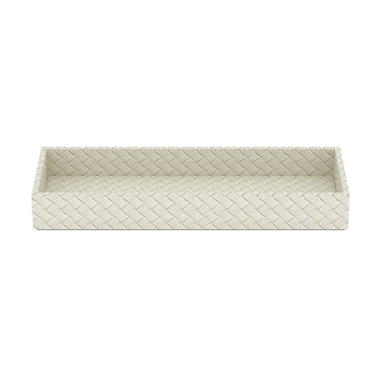 Small Bath Tray - Jumbo Woven Embossed Leather Match - Quick Ship
