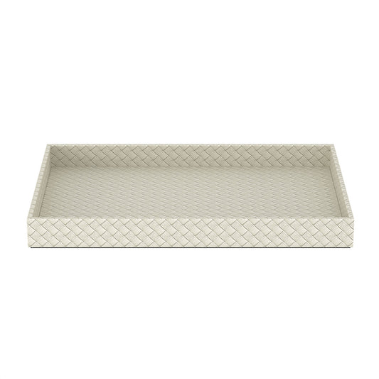 Rectangle Tray - Jumbo Woven Embossed Leather Match - Signature Collection