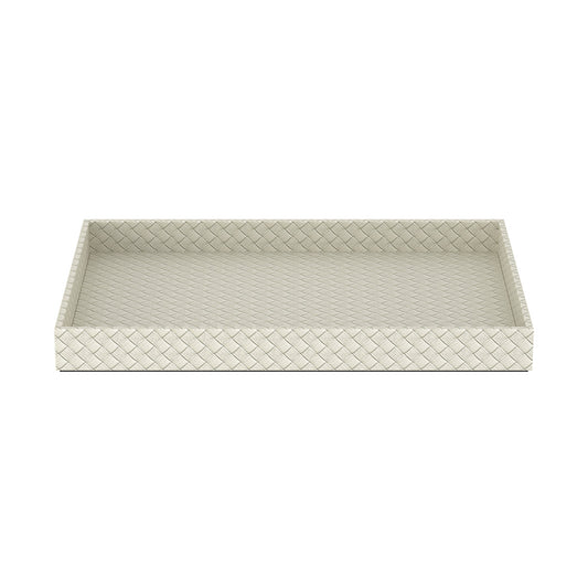 Rectangle Tray - Jumbo Woven Embossed Leather Match - Quick Ship