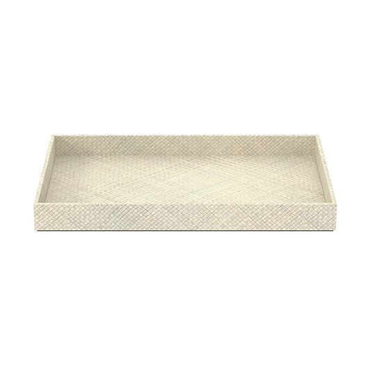 Rectangle Tray - Natural Pandan w/ Wood Trim - Quick Ship