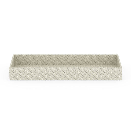 Large Bath Tray - Jumbo Woven Embossed Leather Match - Signature Collection