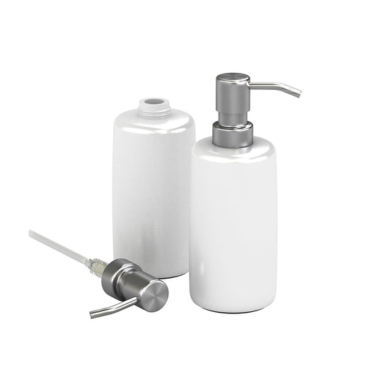 10oz Pump Dispenser, Silver Nozzle - Resin - Signature Collection