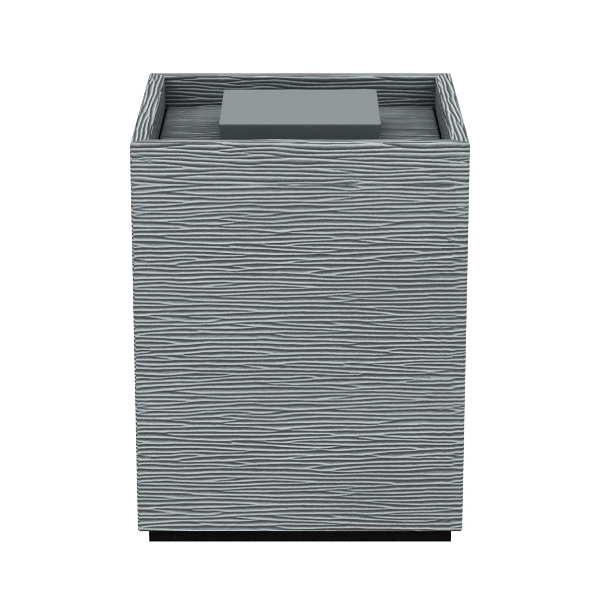Cube Canister w/ Recessed Handle - Wave Texture Leather Match - Signature Collection