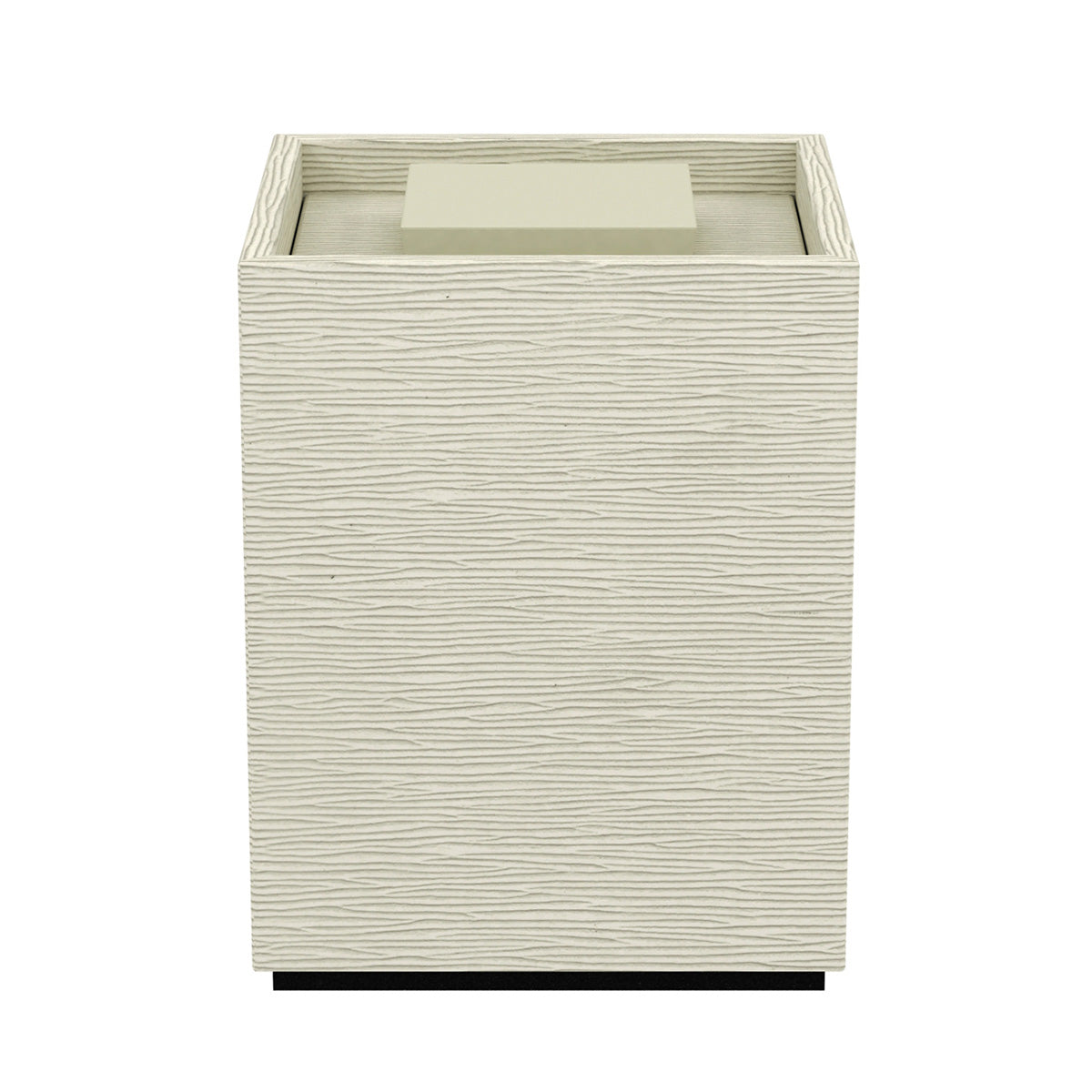 Cube Canister w/ Recessed Handle - Wave Texture Leather Match - Signature Collection