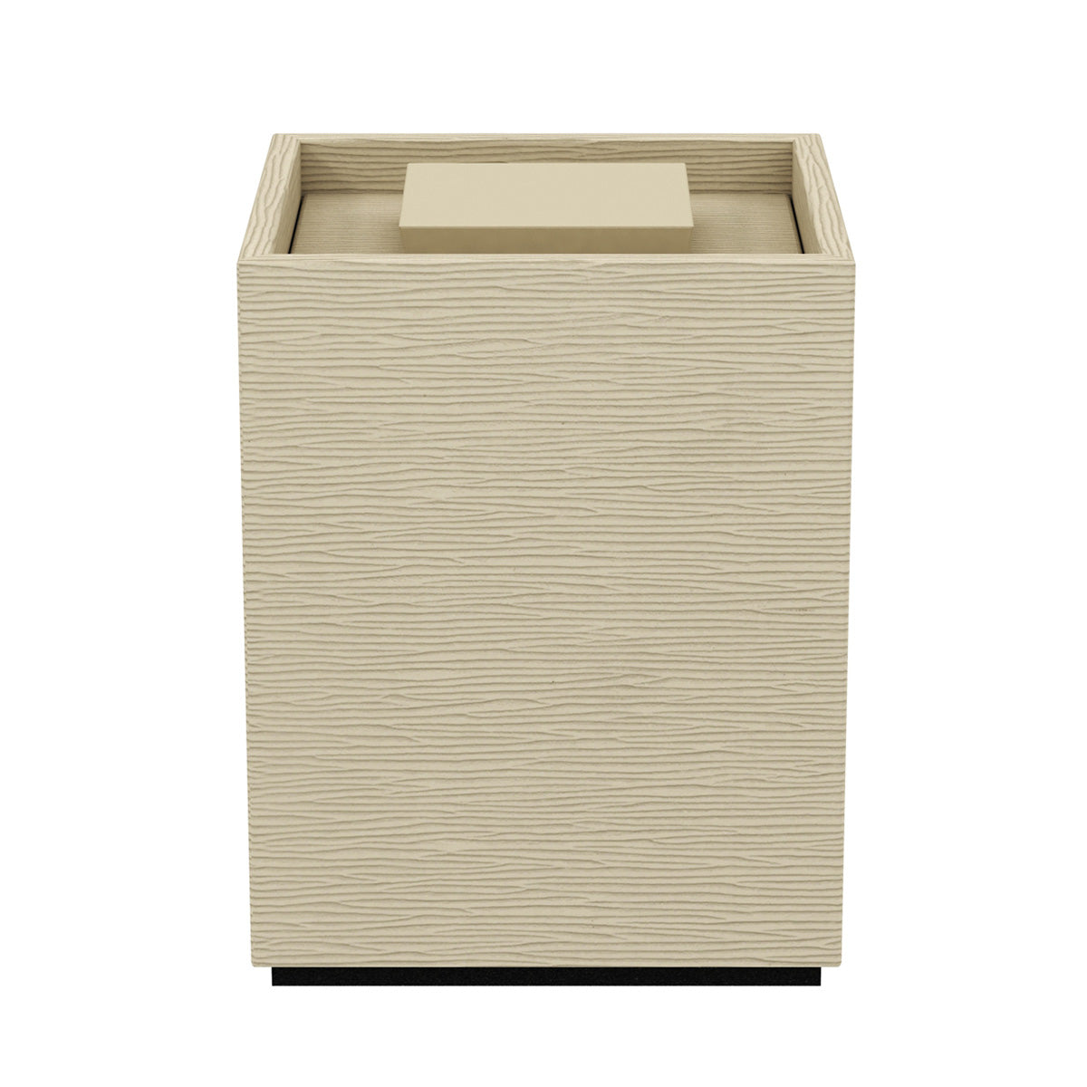 Cube Canister w/ Recessed Handle - Wave Texture Leather Match - Signature Collection