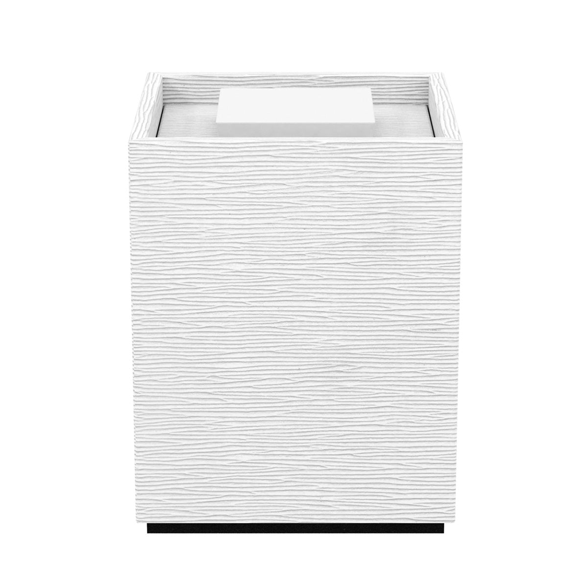 Cube Canister w/ Recessed Handle - Wave Texture Leather Match - Signature Collection