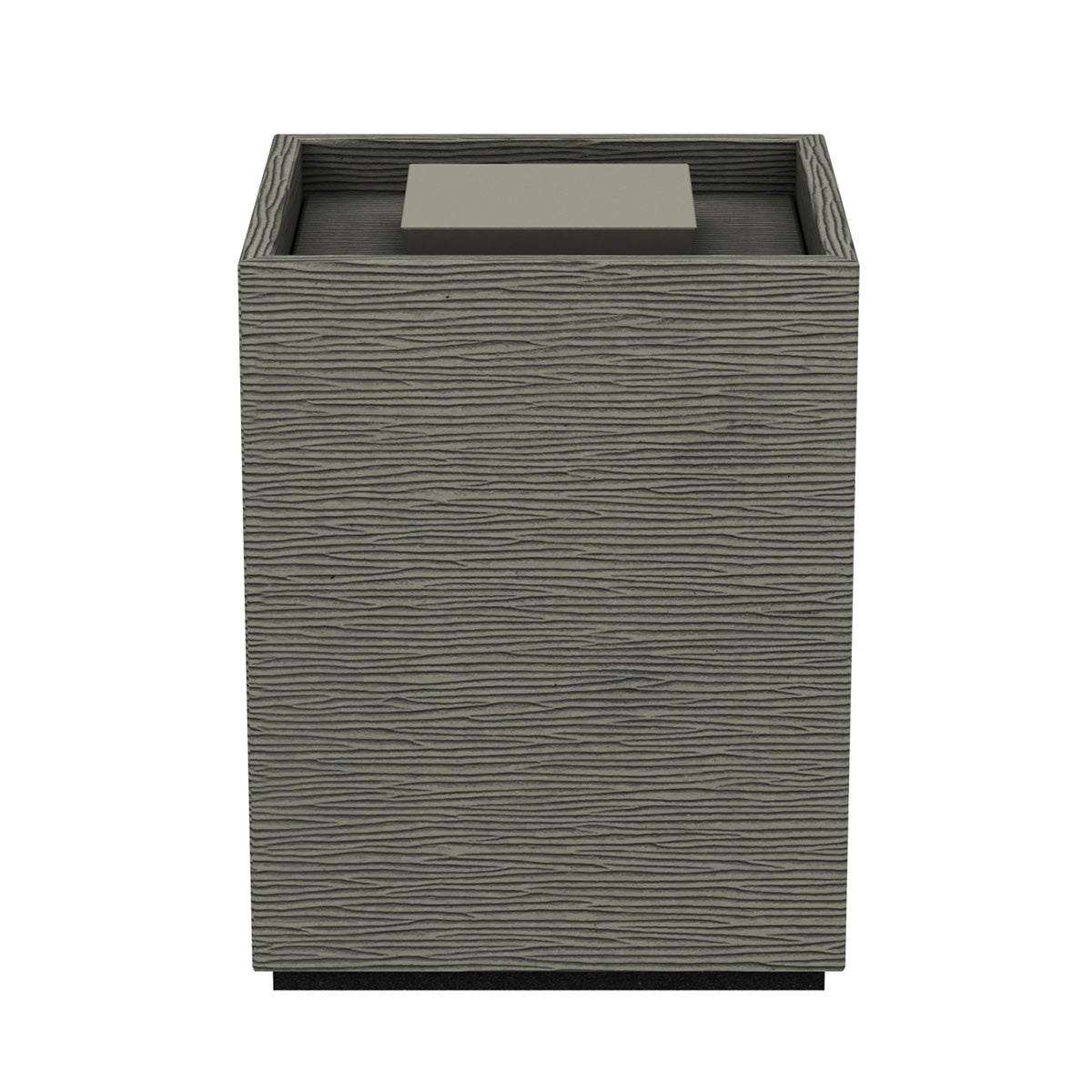 Cube Canister w/ Recessed Handle - Wave Texture Leather Match - Signature Collection