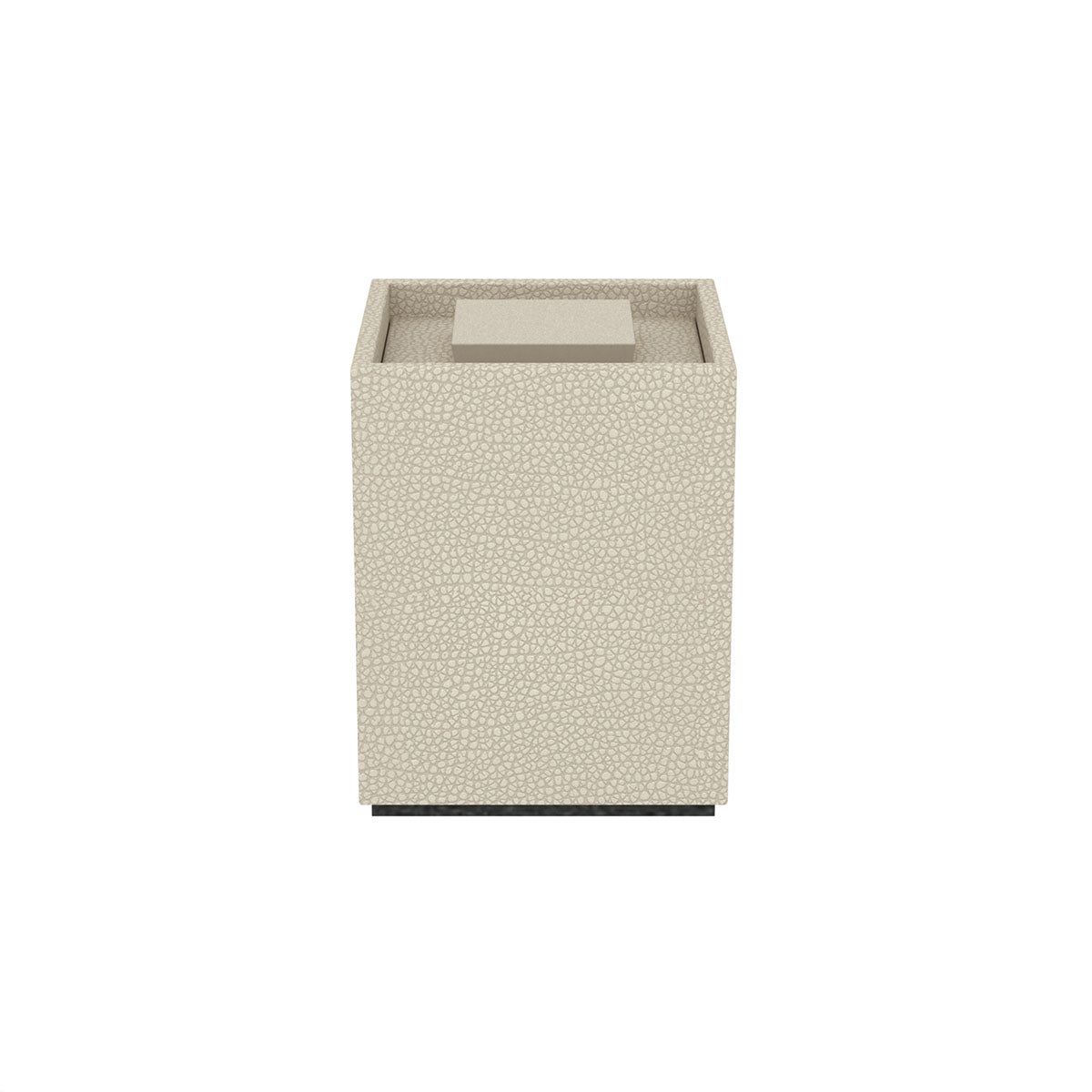 Cube Canister w/ Recessed Handle - Faux Shagreen Leather Match - Signature Collection