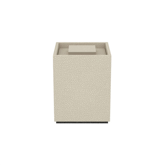 Cube Canister w/ Recessed Handle - Faux Shagreen Leather Match - Signature Collection