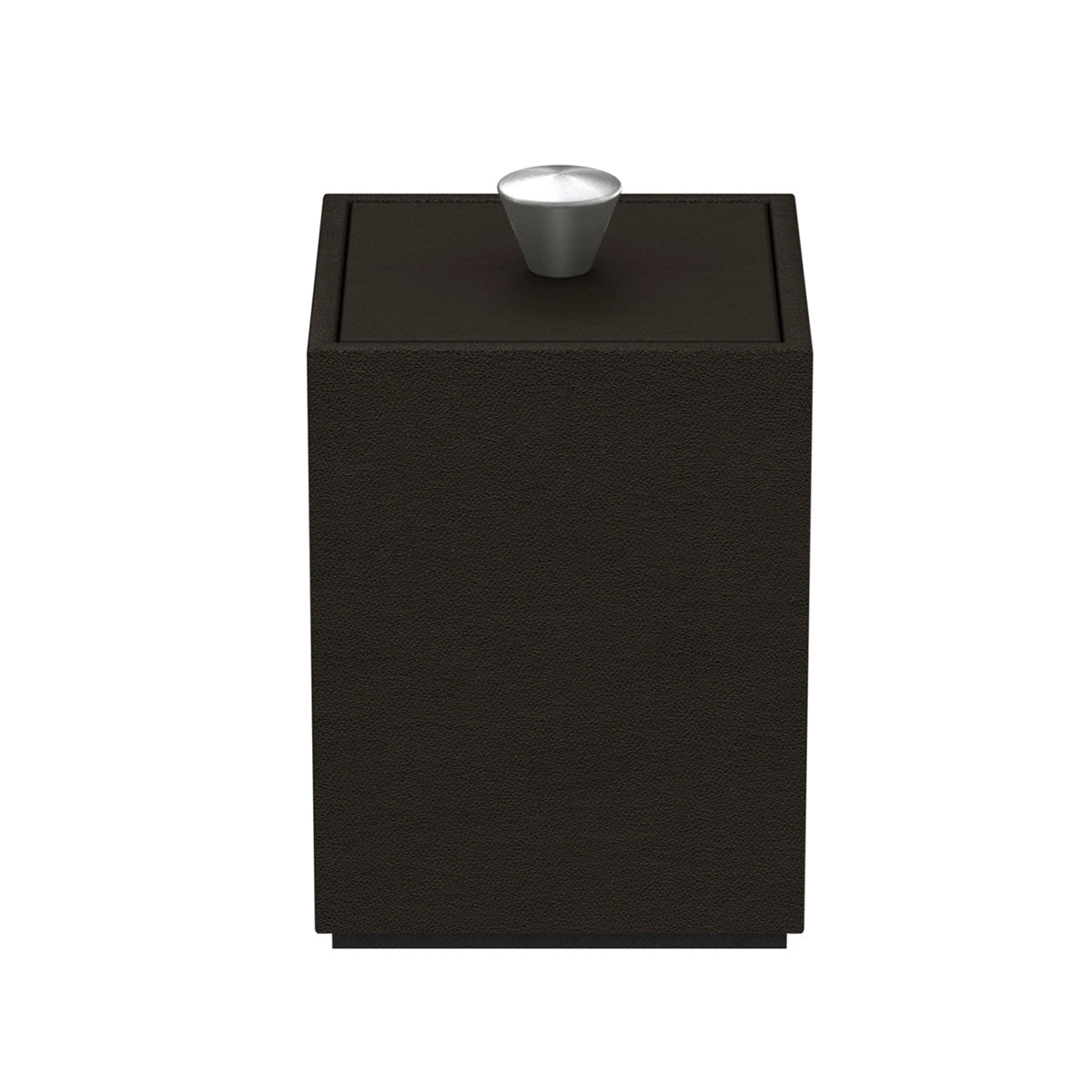Cube Canister w/ Aluminum Knob - Smooth Leather Match - Signature Collection