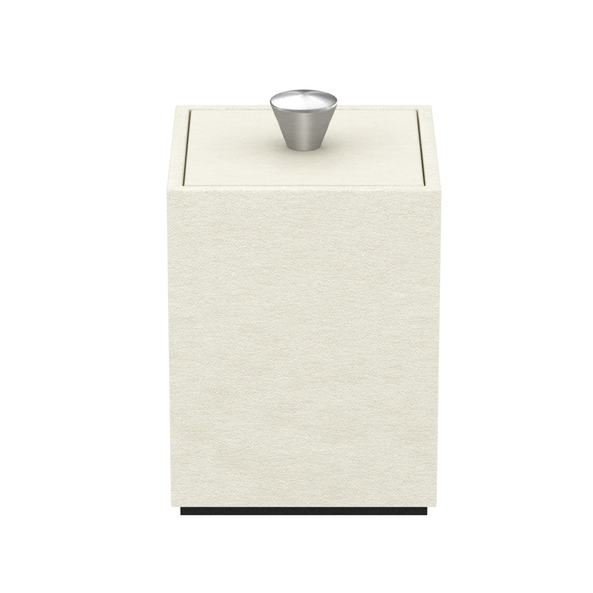 Cube Canister w/ Aluminum Knob - Smooth Leather Match - Signature Collection