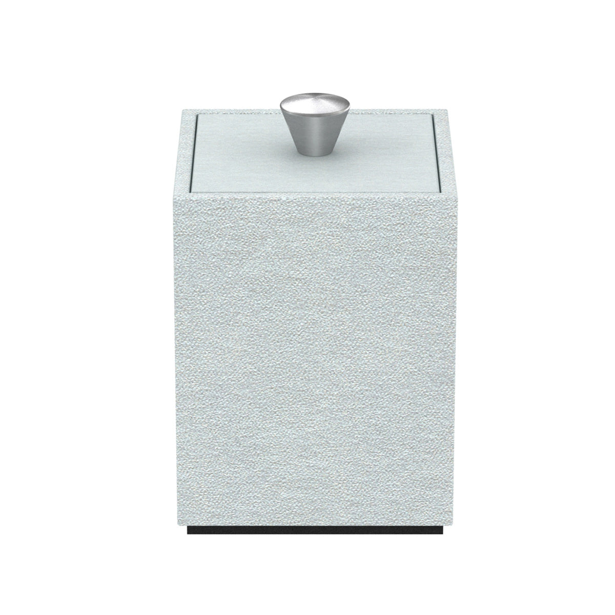 Cube Canister w/ Aluminum Knob - Smooth Leather Match - Signature Collection