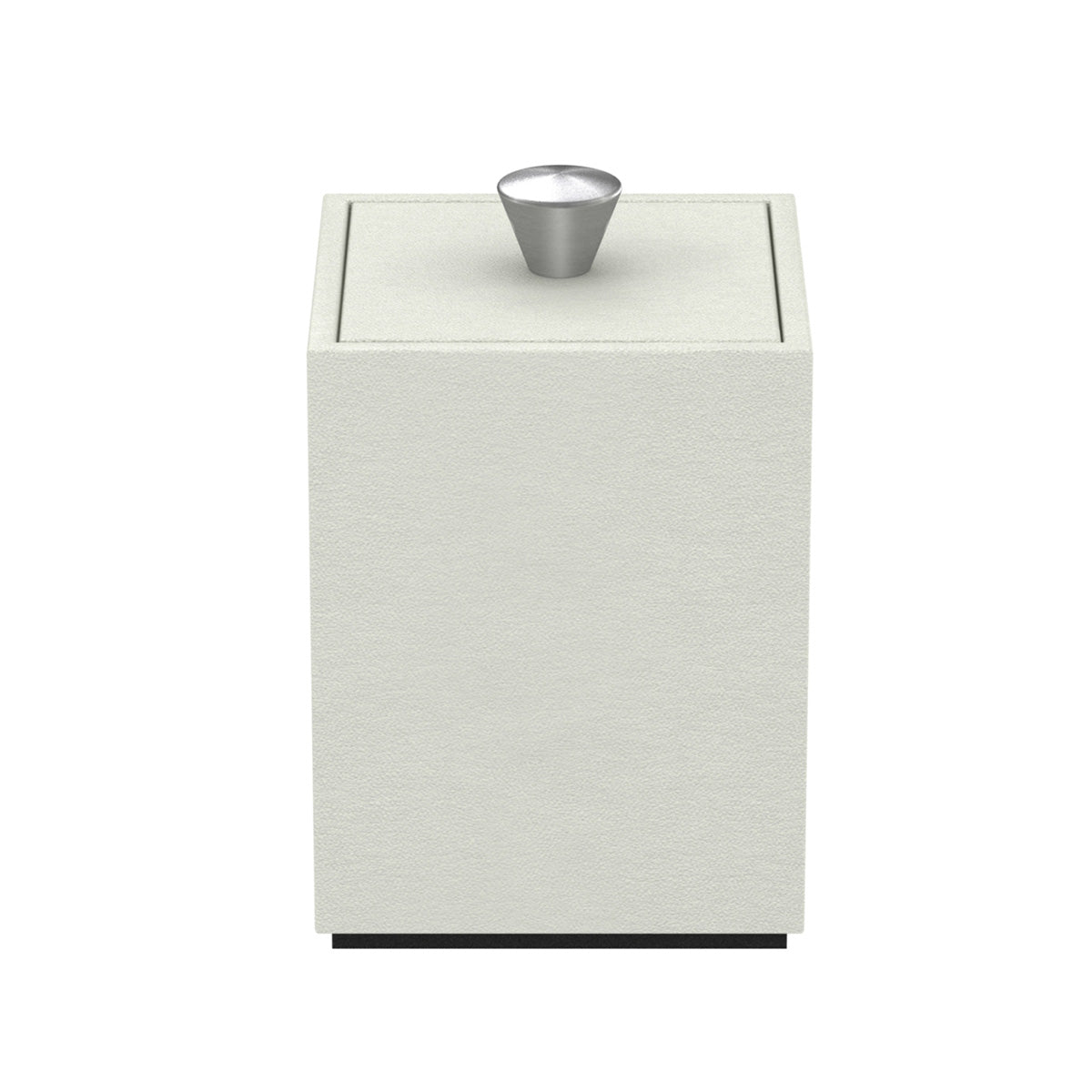 Cube Canister w/ Aluminum Knob - Smooth Leather Match - Signature Collection