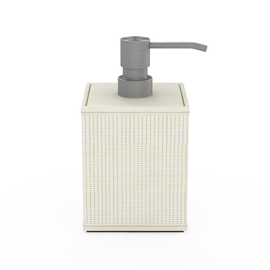 Cube Pump Dispenser - Classic Weave Leather Match - Signature Collection
