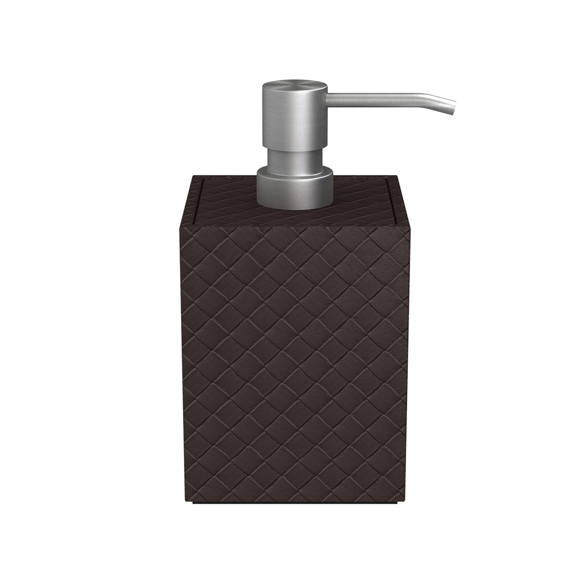 Cube Pump Dispenser - Jumbo Woven Embossed Leather Match - Signature Collection
