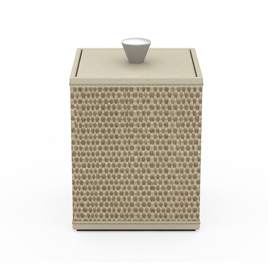Cube Canister w/ Aluminum Knob - Broadweave Mendong - Signature Collection