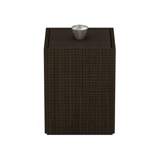 Cube Canister w/ Aluminum Knob - Classic Weave Woven Foam - Signature Collection