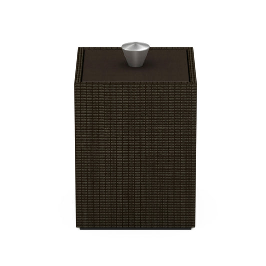 Cube Canister w/ Aluminum Knob - Classic Weave Woven Foam - Signature Collection