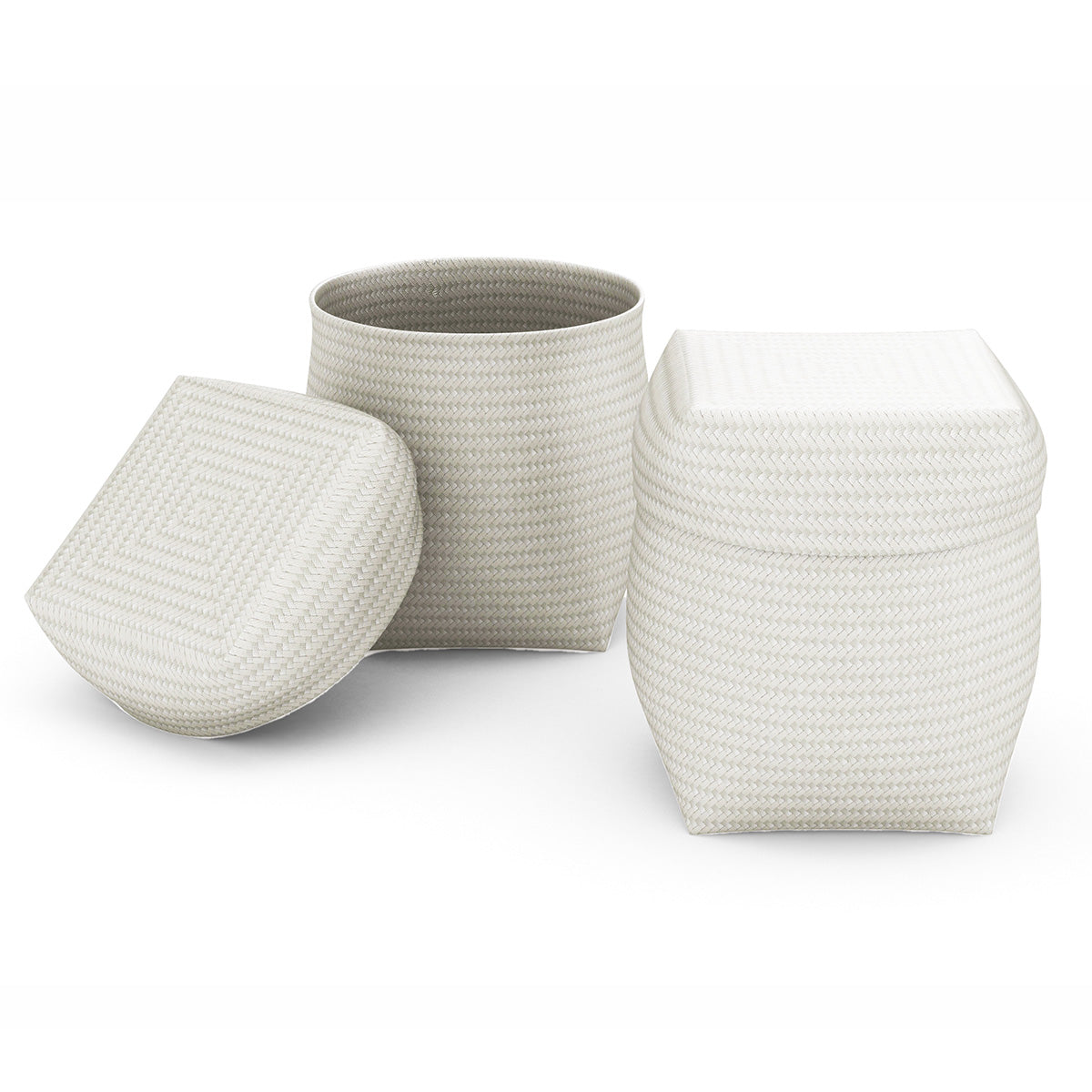 Round Hamper w/ Lid - Polyweave - Signature Collection