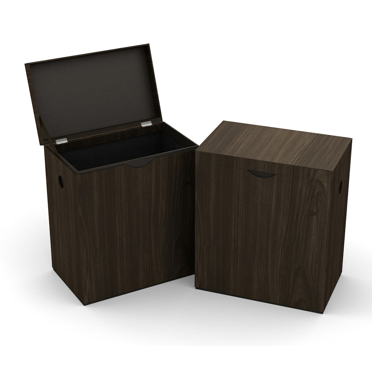 Rectangle Hamper w/ Hinged Lid - Heritage Wood - Signature Collection