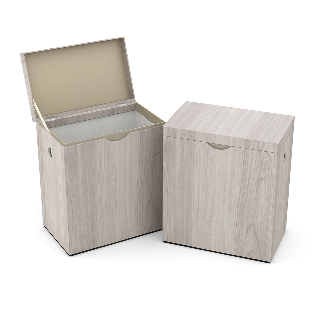 Rectangle Hamper w/ Hinged Lid - Heritage Wood - Signature Collection