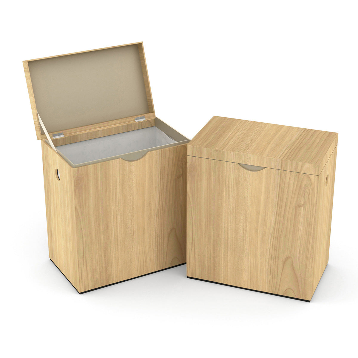 Rectangle Hamper w/ Hinged Lid - Heritage Wood - Signature Collection