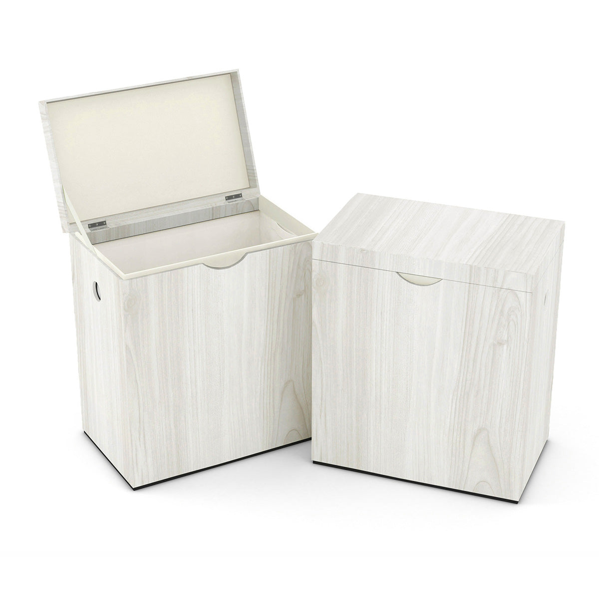 Rectangle Hamper w/ Hinged Lid - Heritage Wood - Signature Collection