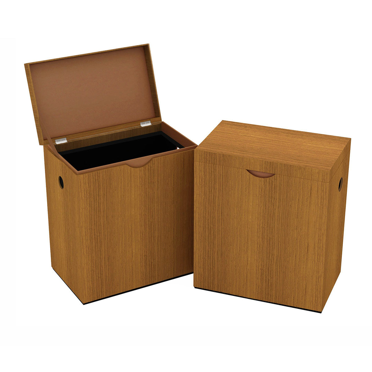 Rectangle Hamper w/ Hinged Lid - Heritage Wood - Signature Collection