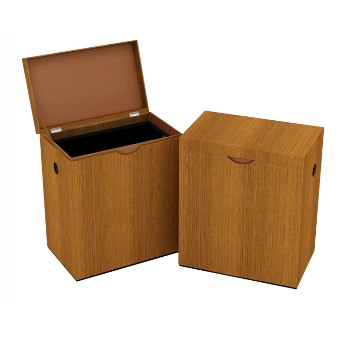 Rectangle Hamper w/ Hinged Lid - Heritage Wood - Signature Collection