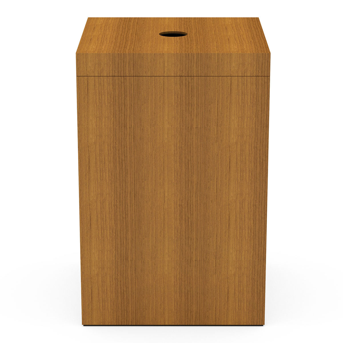 Square Hamper w/ Finger Hole - Wood - Signature Collection