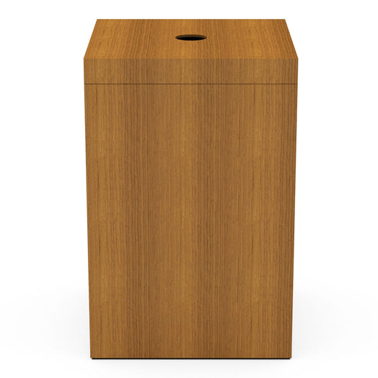 Square Hamper w/ Finger Hole - Wood - Signature Collection