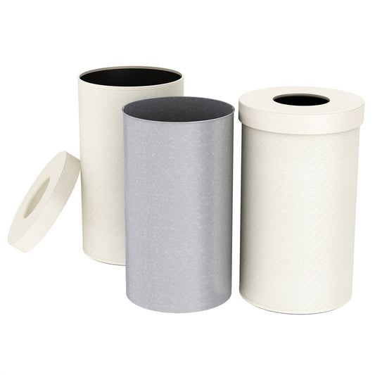 Large Cylinder Hamper w/ 6" Hole & Metal Liner - Plaited Polyweave - Signature Collection