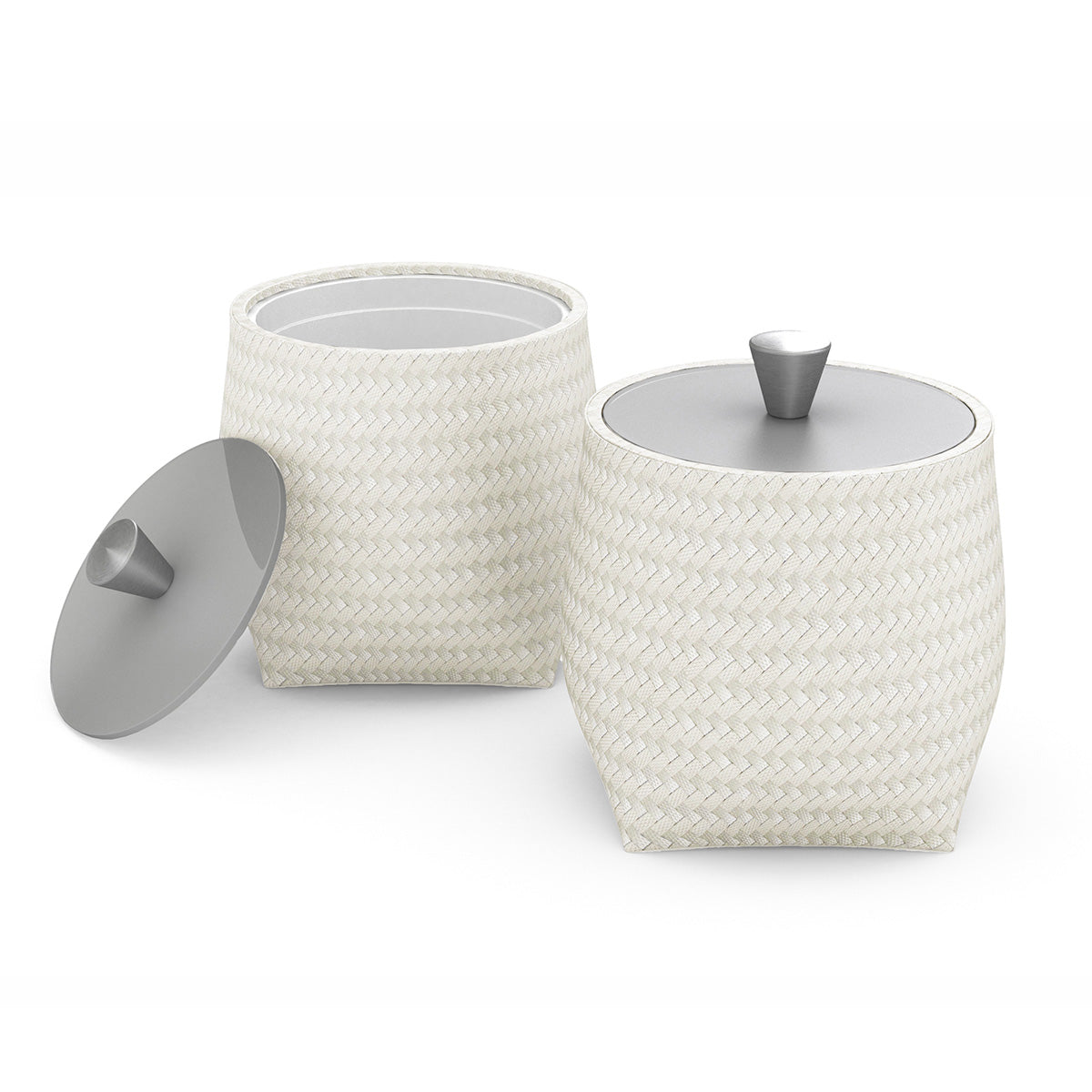 Large Round Ice Bucket w/ Aluminum Knob - Polyweave - Signature Collection