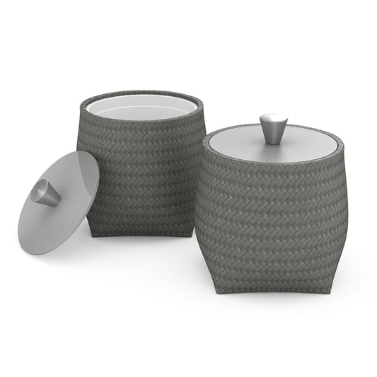 Large Round Ice Bucket w/ Aluminum Knob - Polyweave - Signature Collection