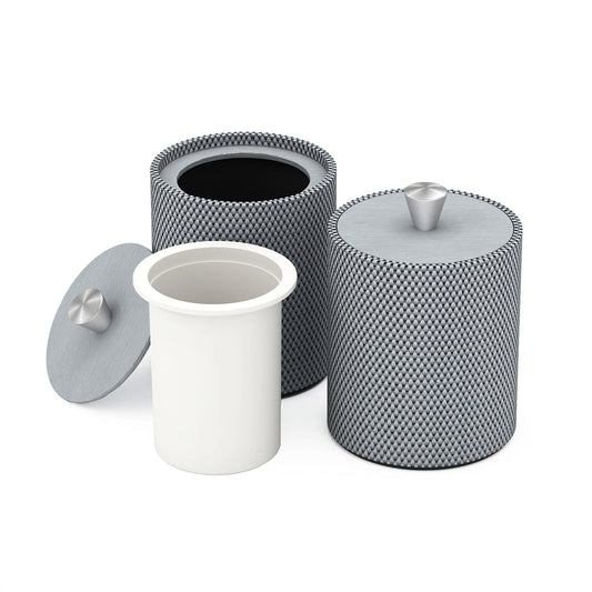 Round Ice Bucket w/ Aluminum Knob - Broadweave Woven Foam - Signature Collection