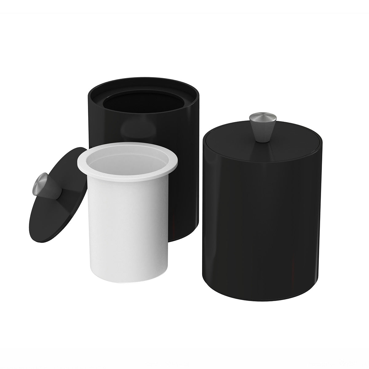 Round Ice Bucket w/ Aluminum Knob - Lacquer - Signature Collection
