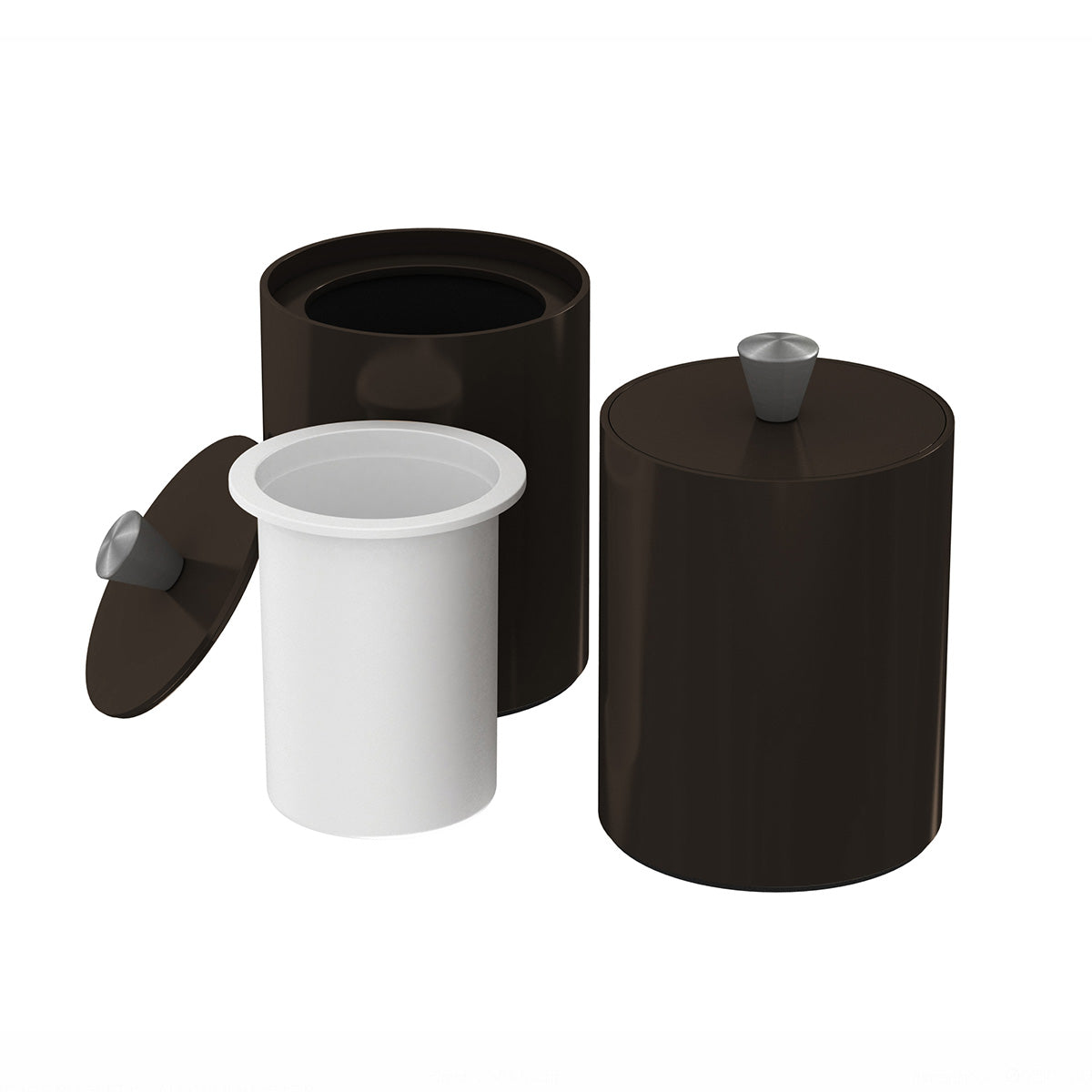 Round Ice Bucket w/ Aluminum Knob - Lacquer - Signature Collection
