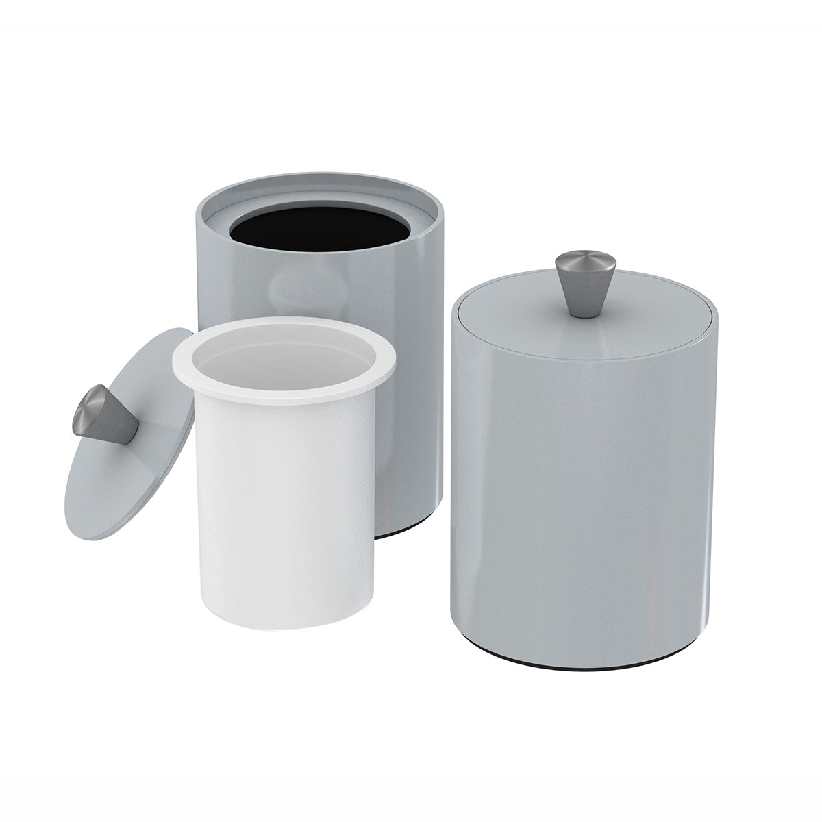 Round Ice Bucket w/ Aluminum Knob - Lacquer - Signature Collection