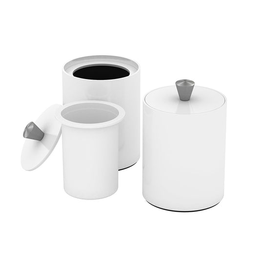 Round Ice Bucket w/ Aluminum Knob - Lacquer - Signature Collection