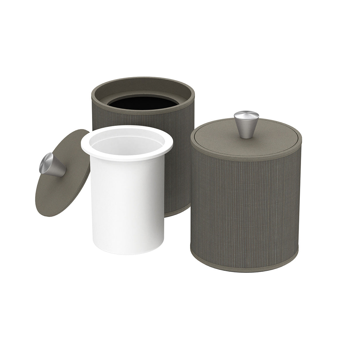 Round Ice Bucket w/ Aluminum Knob - Classic Mendong - Signature Collection