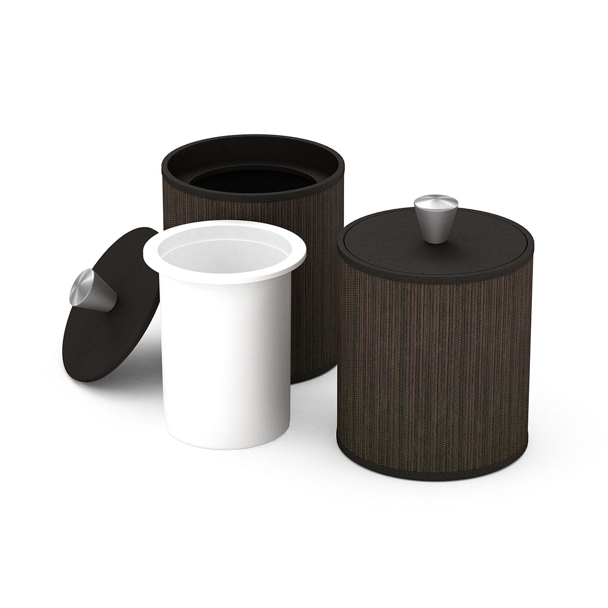 Round Ice Bucket w/ Aluminum Knob - Classic Mendong - Signature Collection