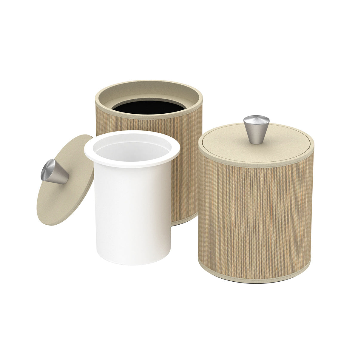 Round Ice Bucket w/ Aluminum Knob - Classic Mendong - Signature Collection