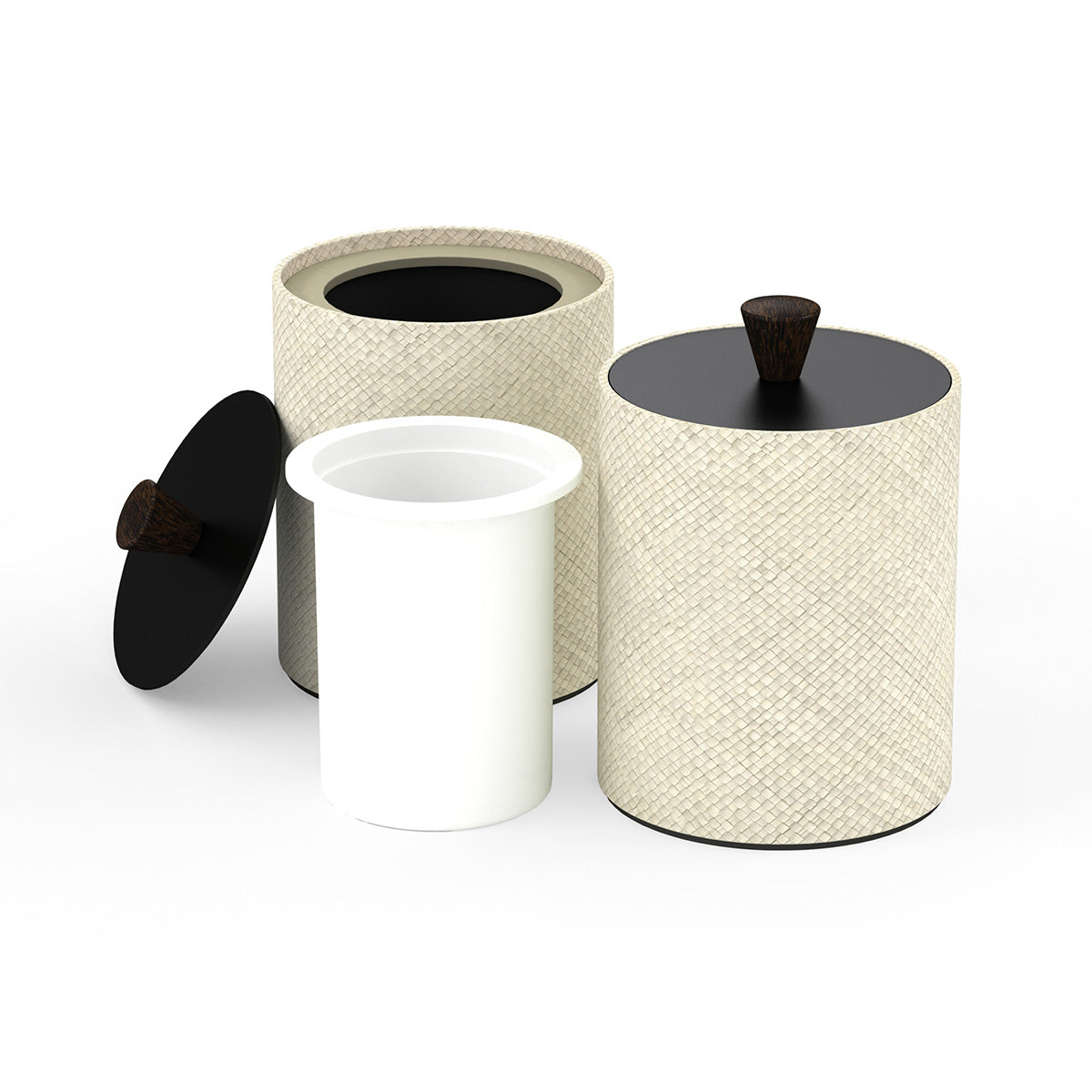 Round Ice Bucket w/ Wood Knob - Pandan - Signature Collection