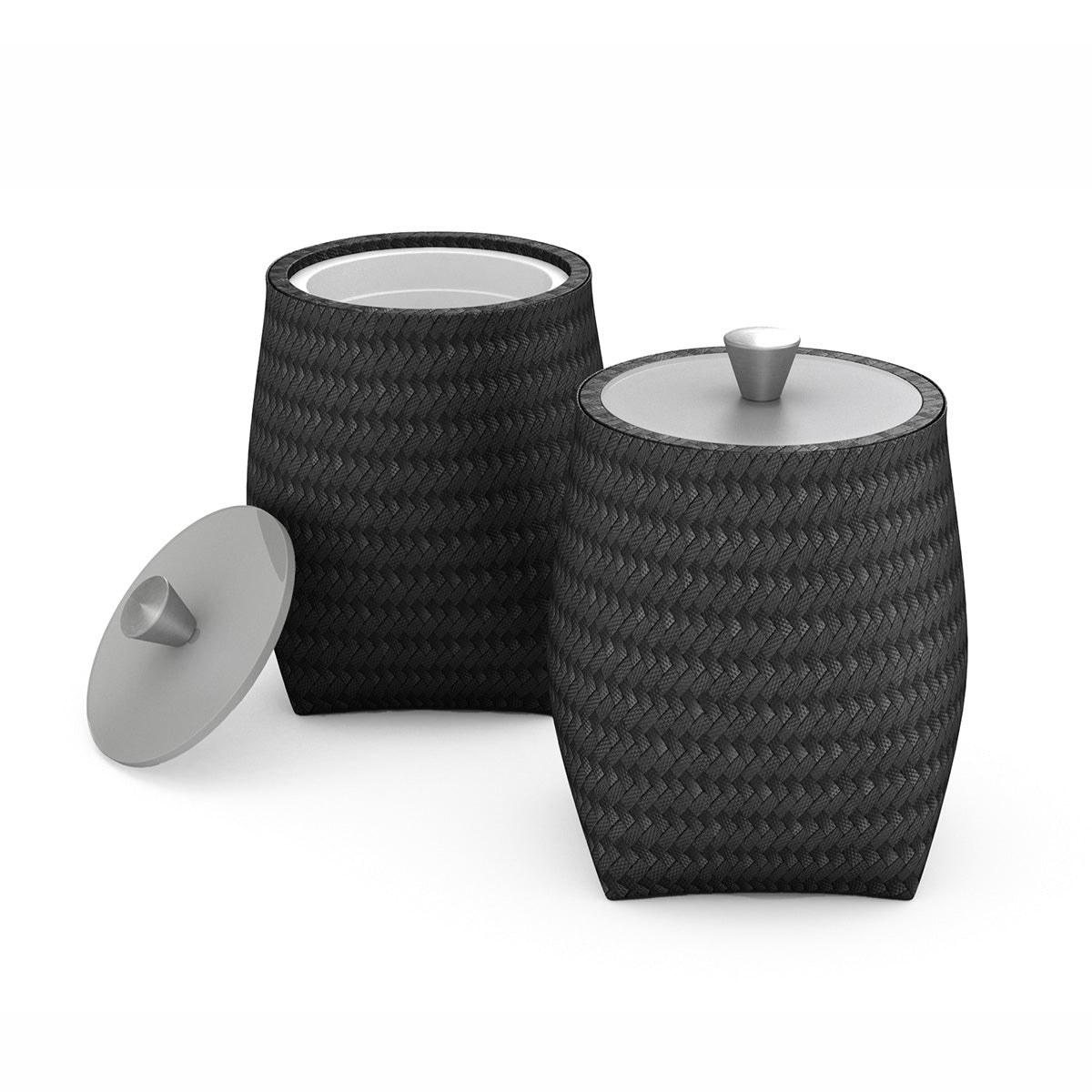 Round Ice Bucket w/ Aluminum Knob - Polyweave - Signature Collection