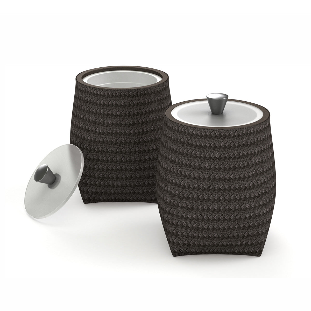 Round Ice Bucket w/ Aluminum Knob - Polyweave - Signature Collection