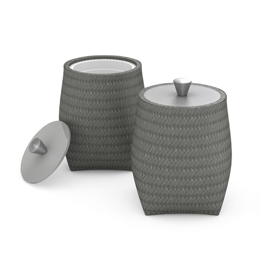 Round Ice Bucket w/ Aluminum Knob - Polyweave - Signature Collection