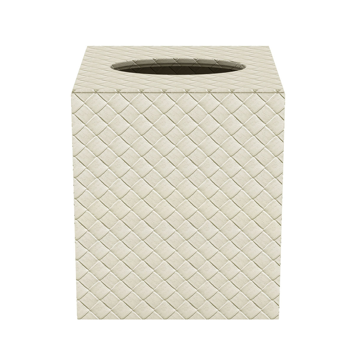 Tissue Box Cover - Jumbo Woven Embossed Leather Match - Signature Collection