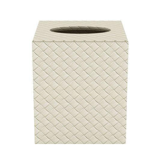 Tissue Box Cover - Jumbo Woven Embossed Leather Match - Signature Collection